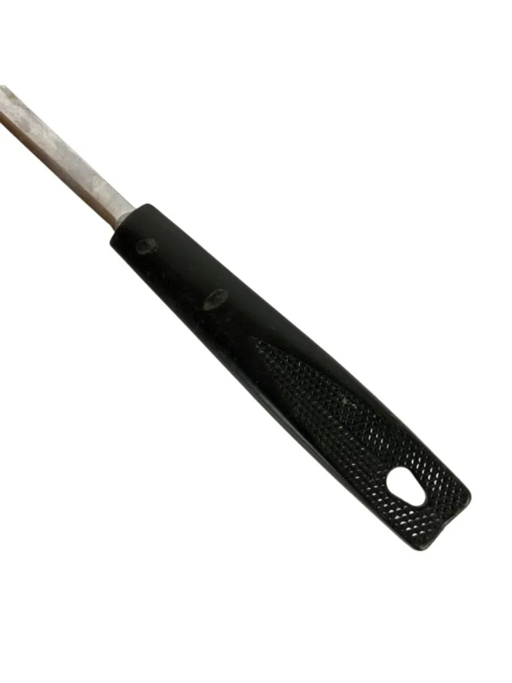 Ekco Chromium Plated Skimmer With Black Handle Vintage Kitchen Utensil